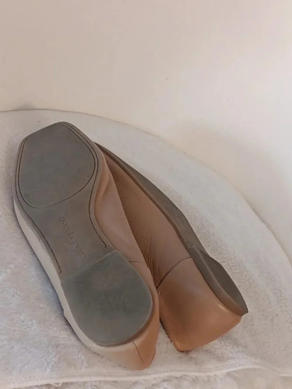Lucky Brand Women's Leather Ballet Flats in Beige
